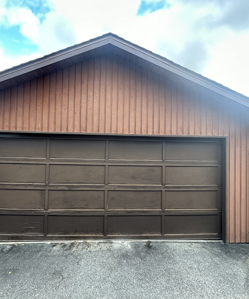 Hormann garage door installation in Vancouver - white Long Panel door